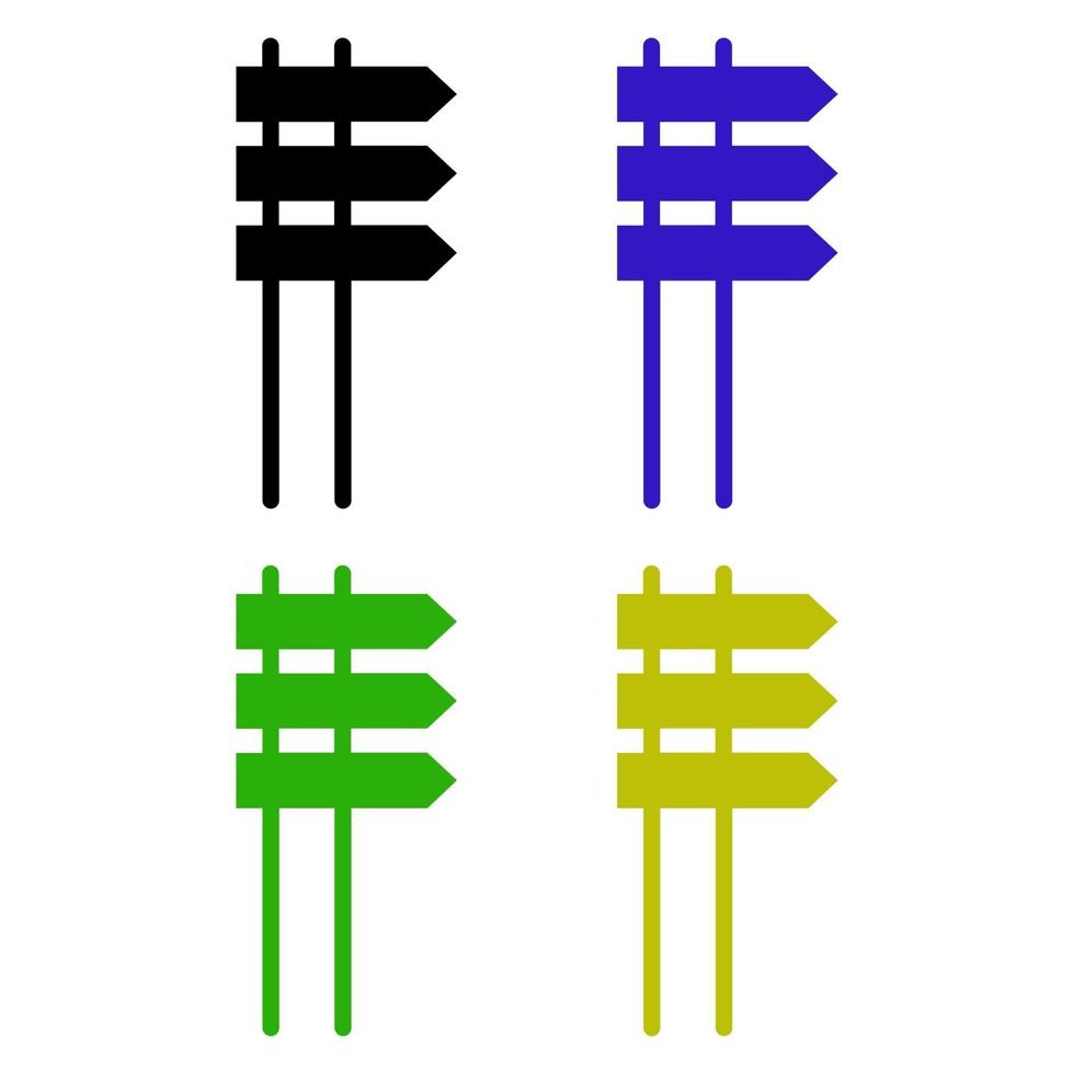 Set Of Signboard On White Background vector