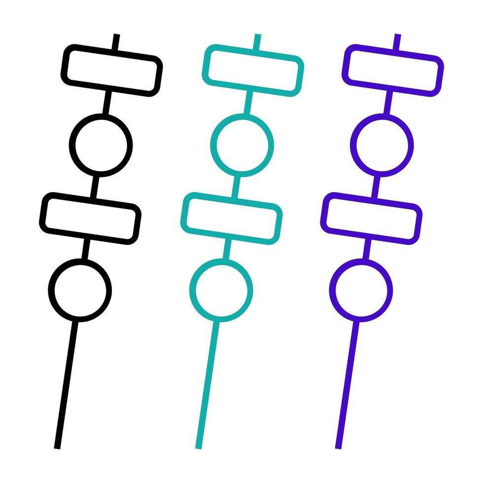Skewer Set On White Background vector