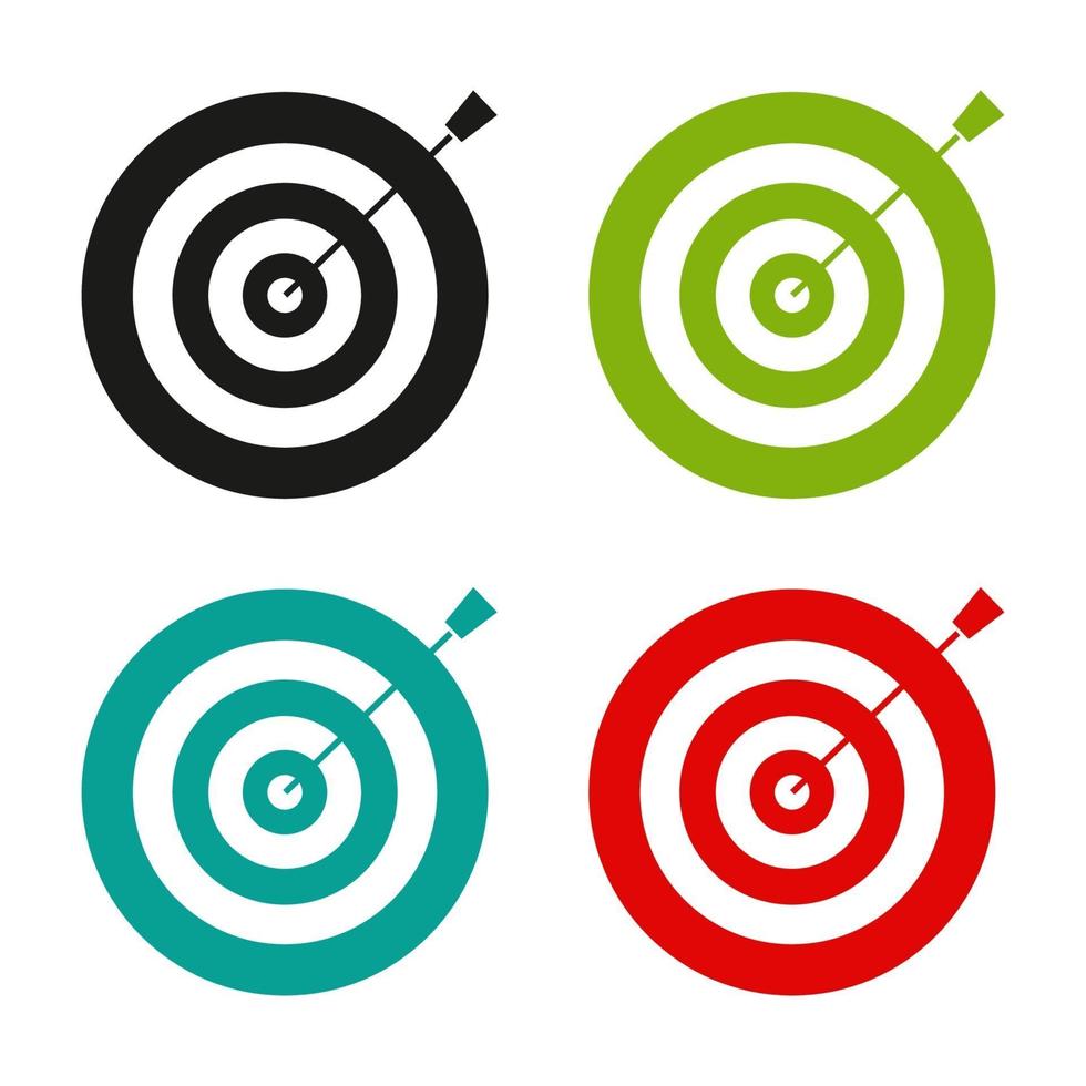 Set Of Target On White Background vector