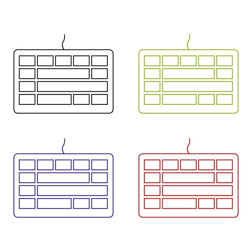 teclado de computadora en fondo blanco vector