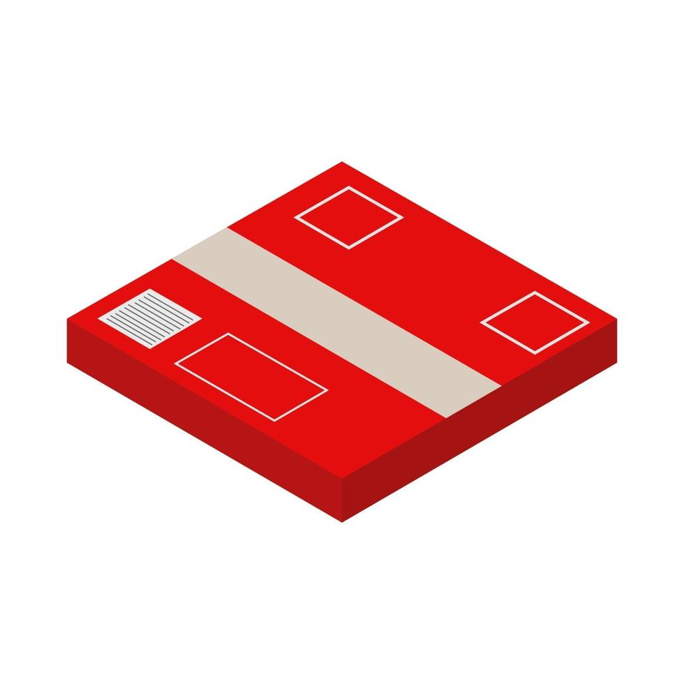 Set Of Isometric Box On White Background vector