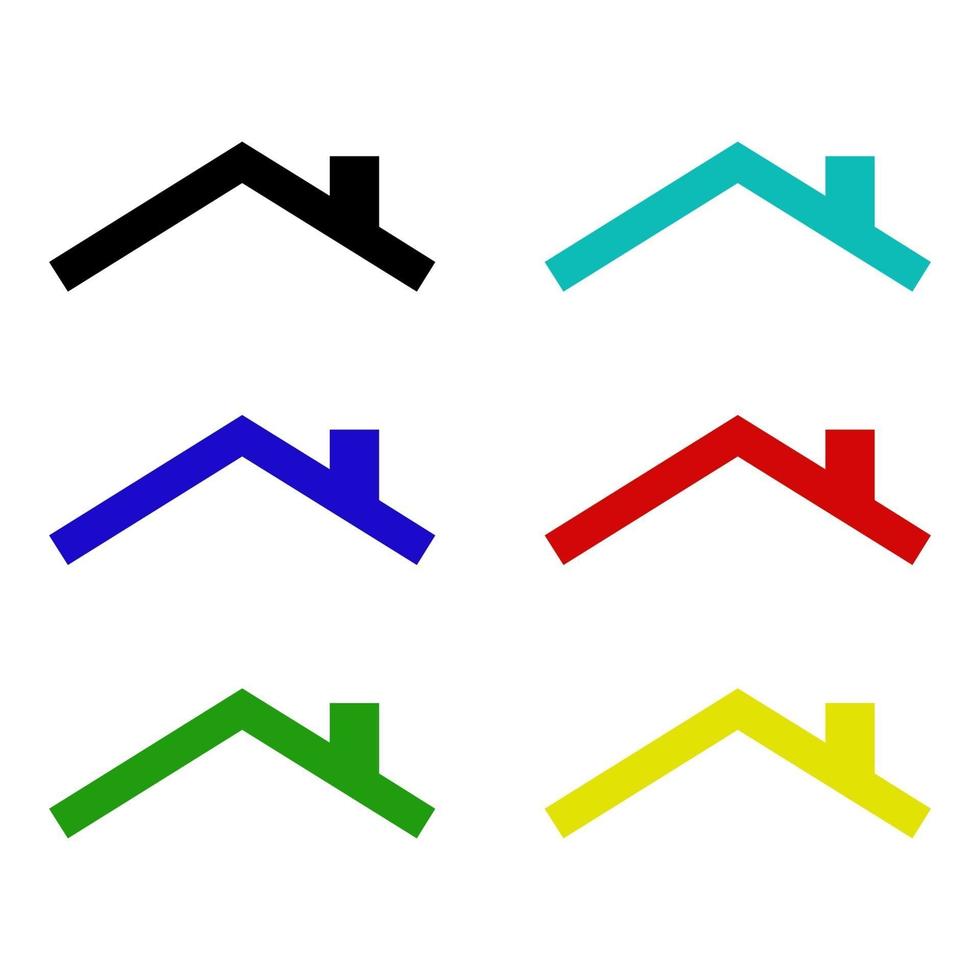 Roof Set On White Background 2148333 Vector Art at Vecteezy