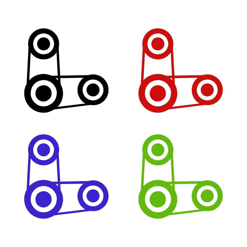 Set Of Timing Belt On White Background vector