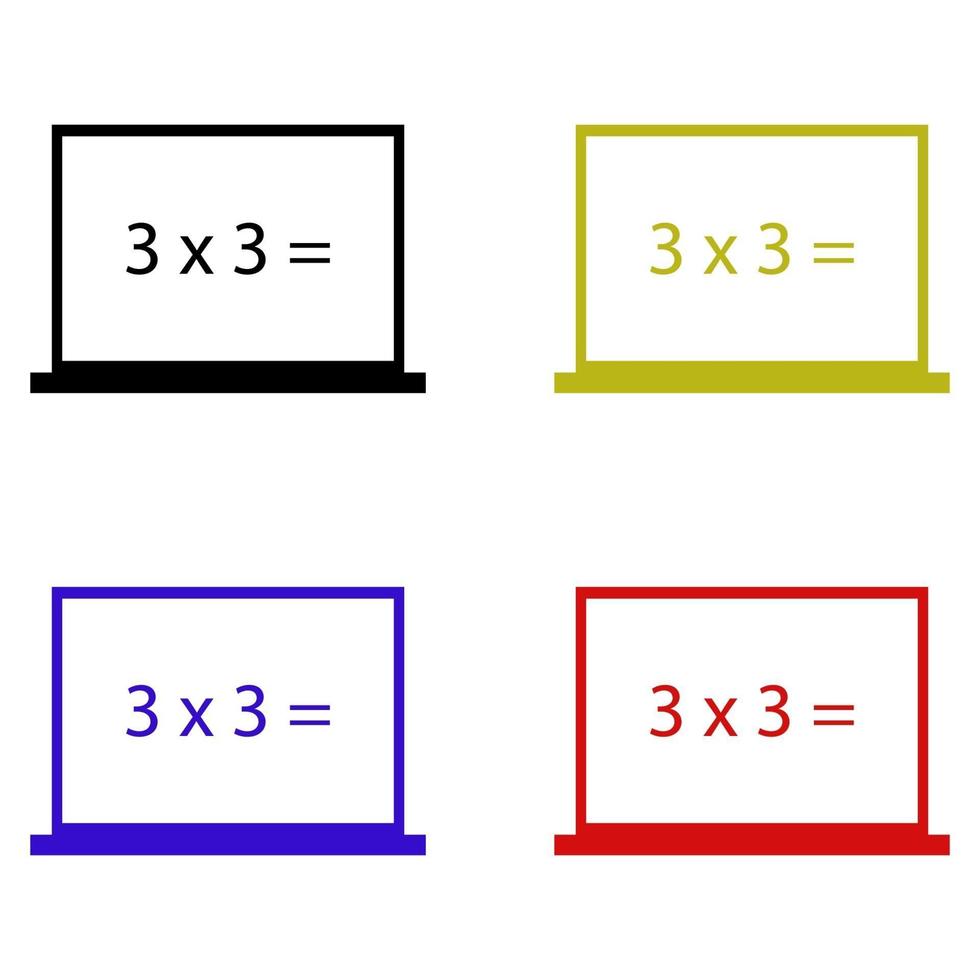 Chalkboard Set On White Background vector