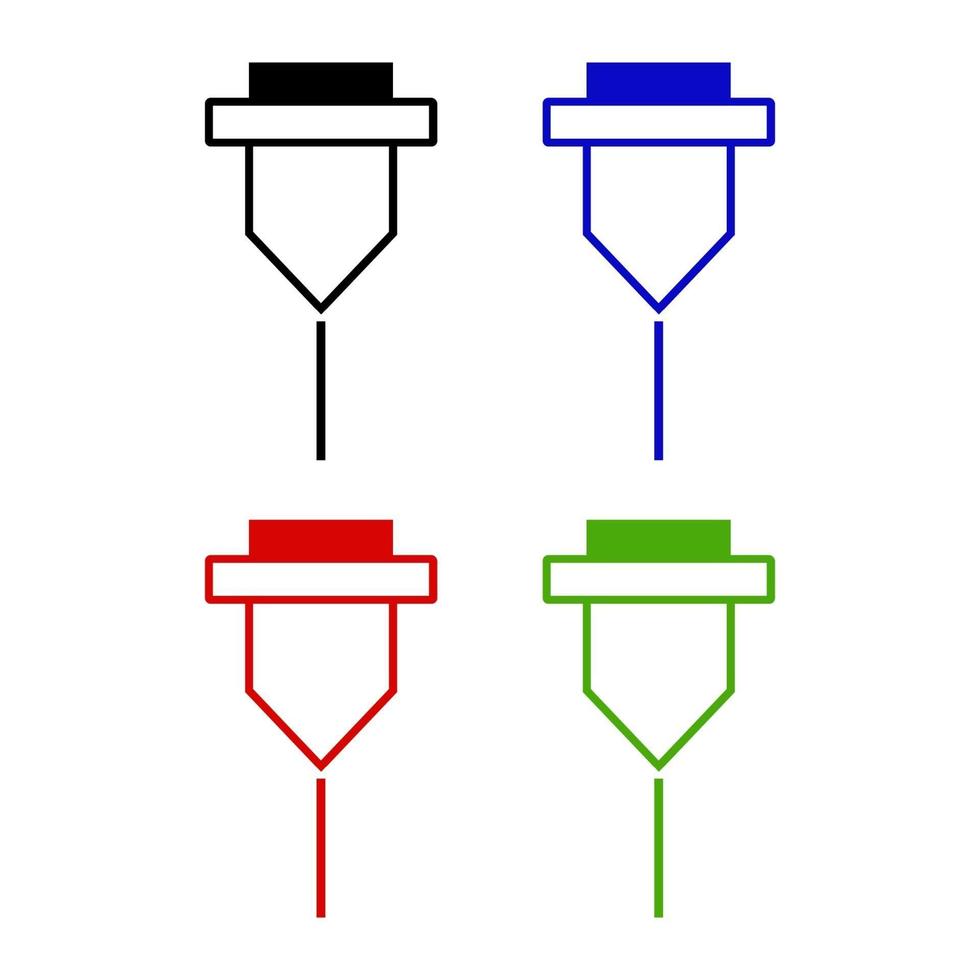Set Of Laser Cutter On White Background vector