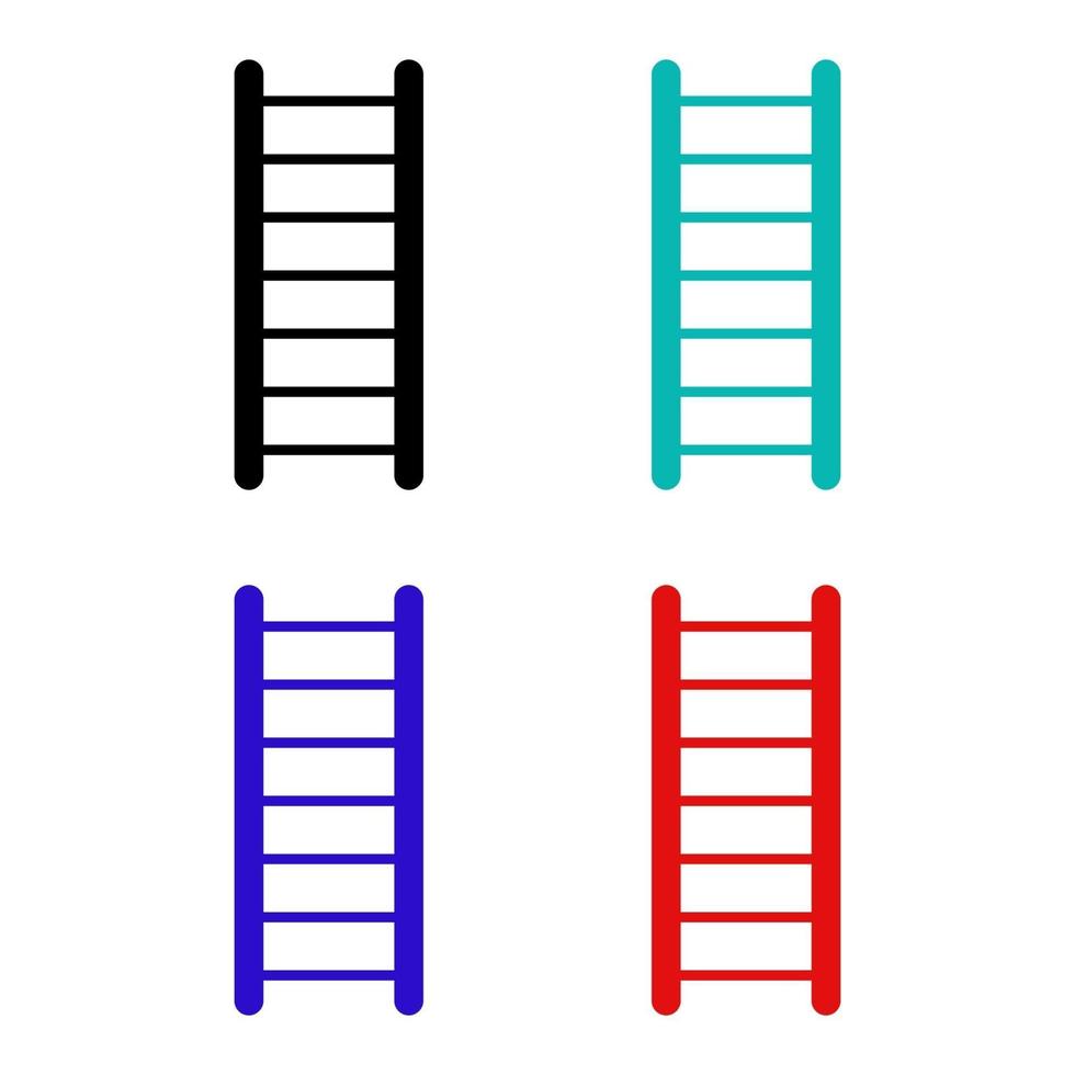 Set Of Ladder On White Background vector