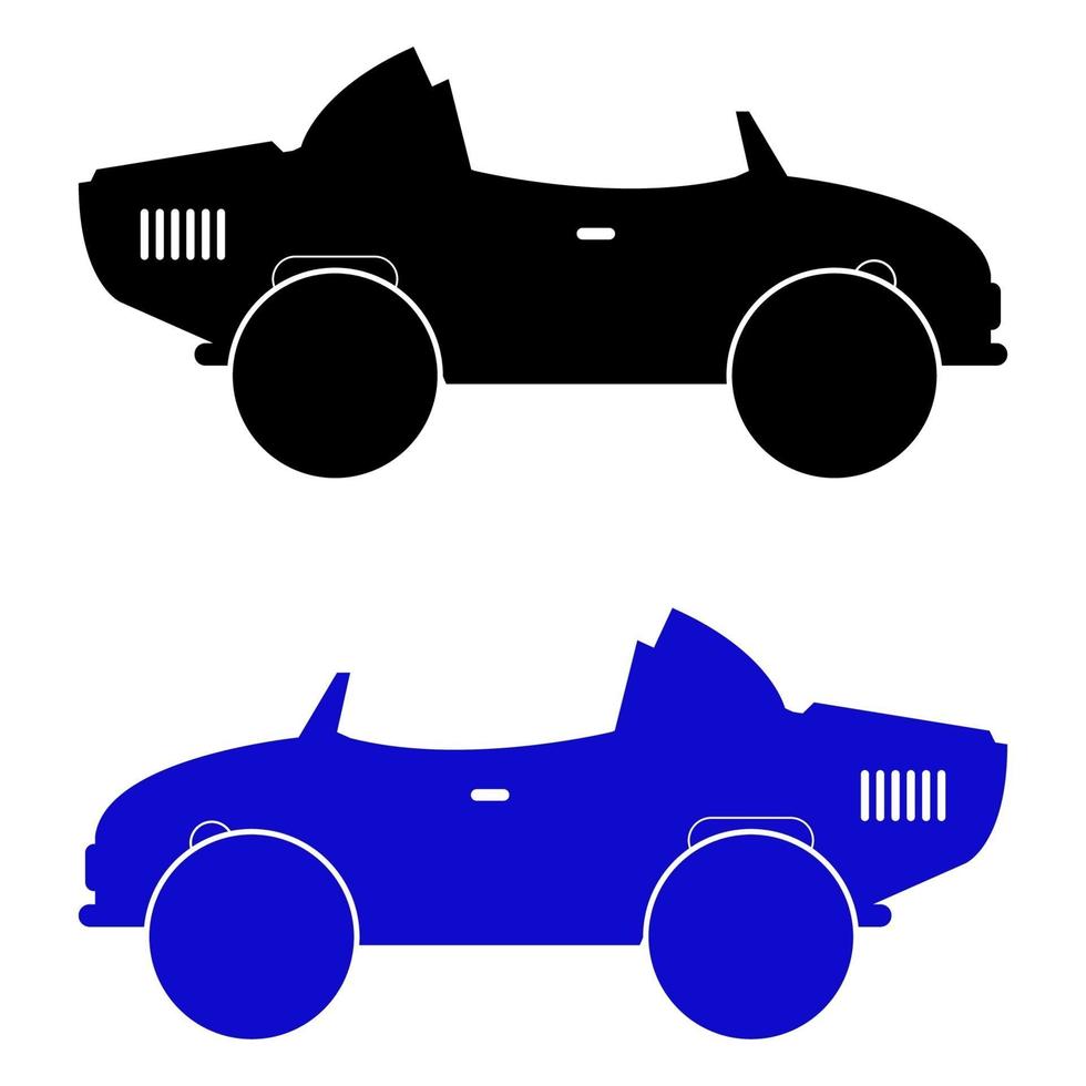 conjunto de coche sobre fondo blanco vector