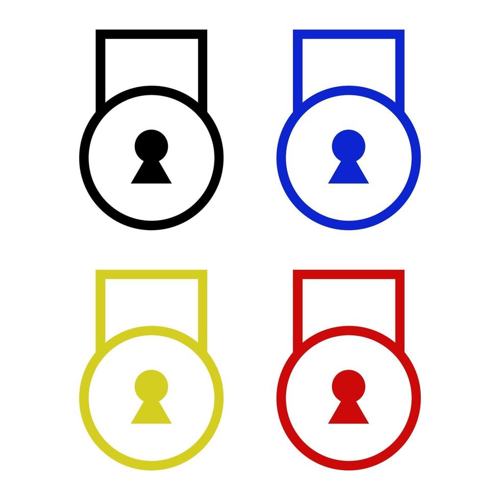 Padlock Set On White Background vector