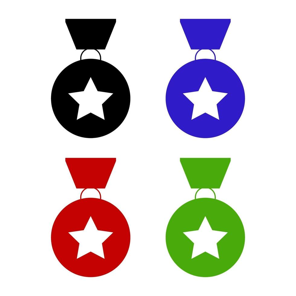 Set Of Medal On White Background vector