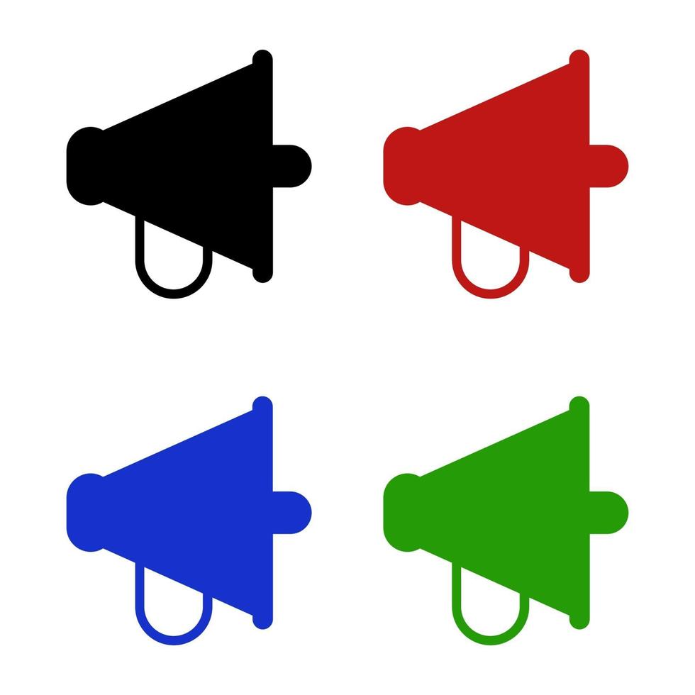 Set Of Megaphone On White Background vector