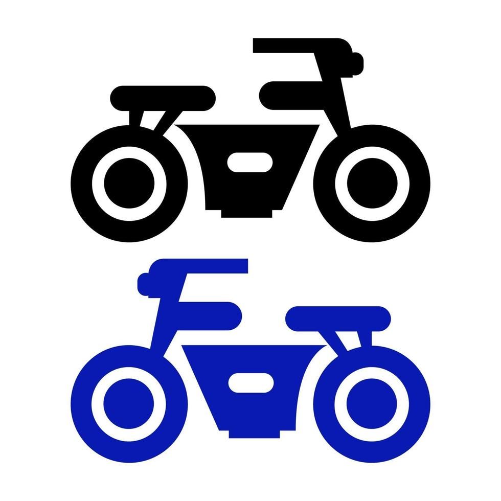 Motorcycle Set On White Background vector