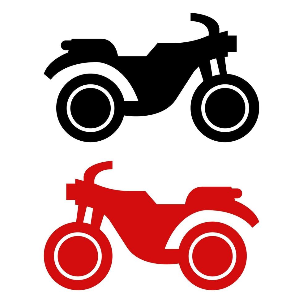 Motorcycle Set On White Background vector