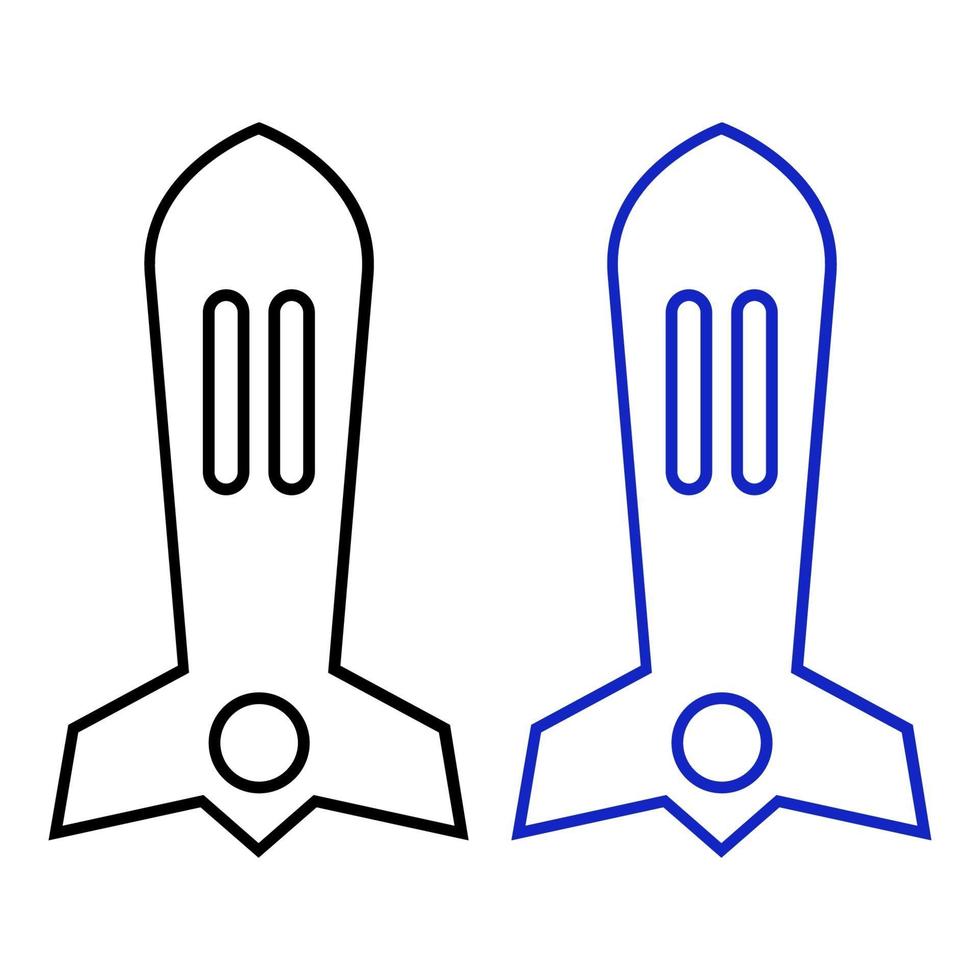 Missile Set On White Background vector