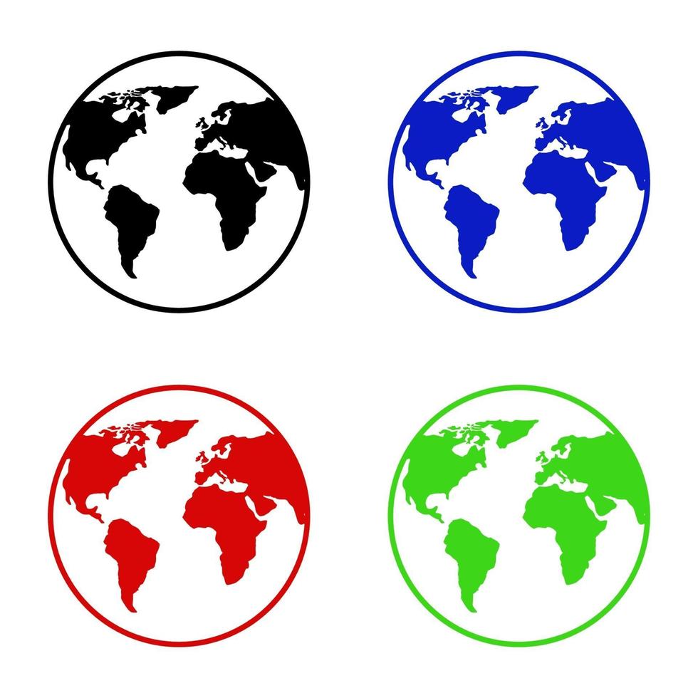 World Set On White Background vector