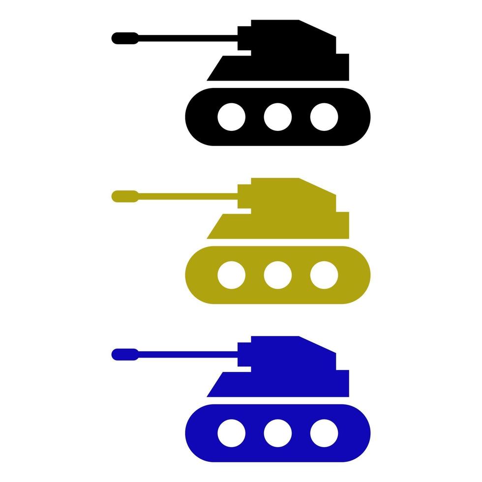 Tank Set On White Background vector