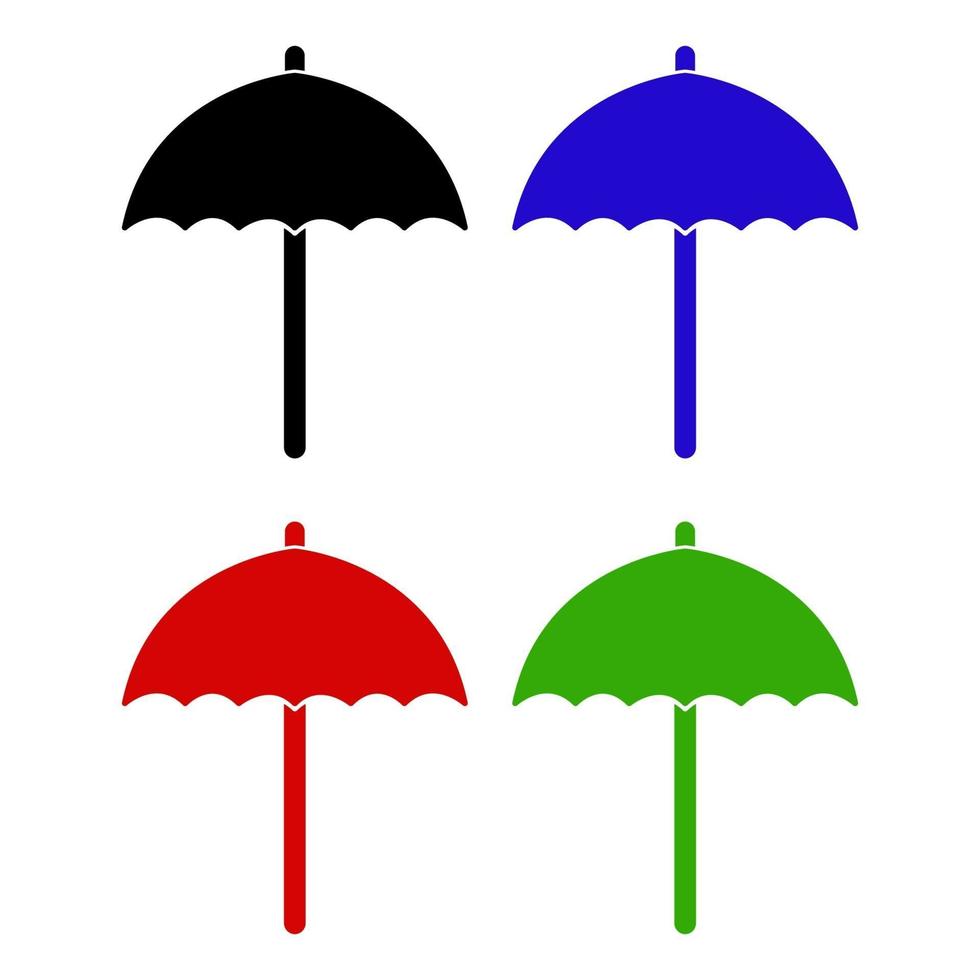 Umbrella Set On White Background vector