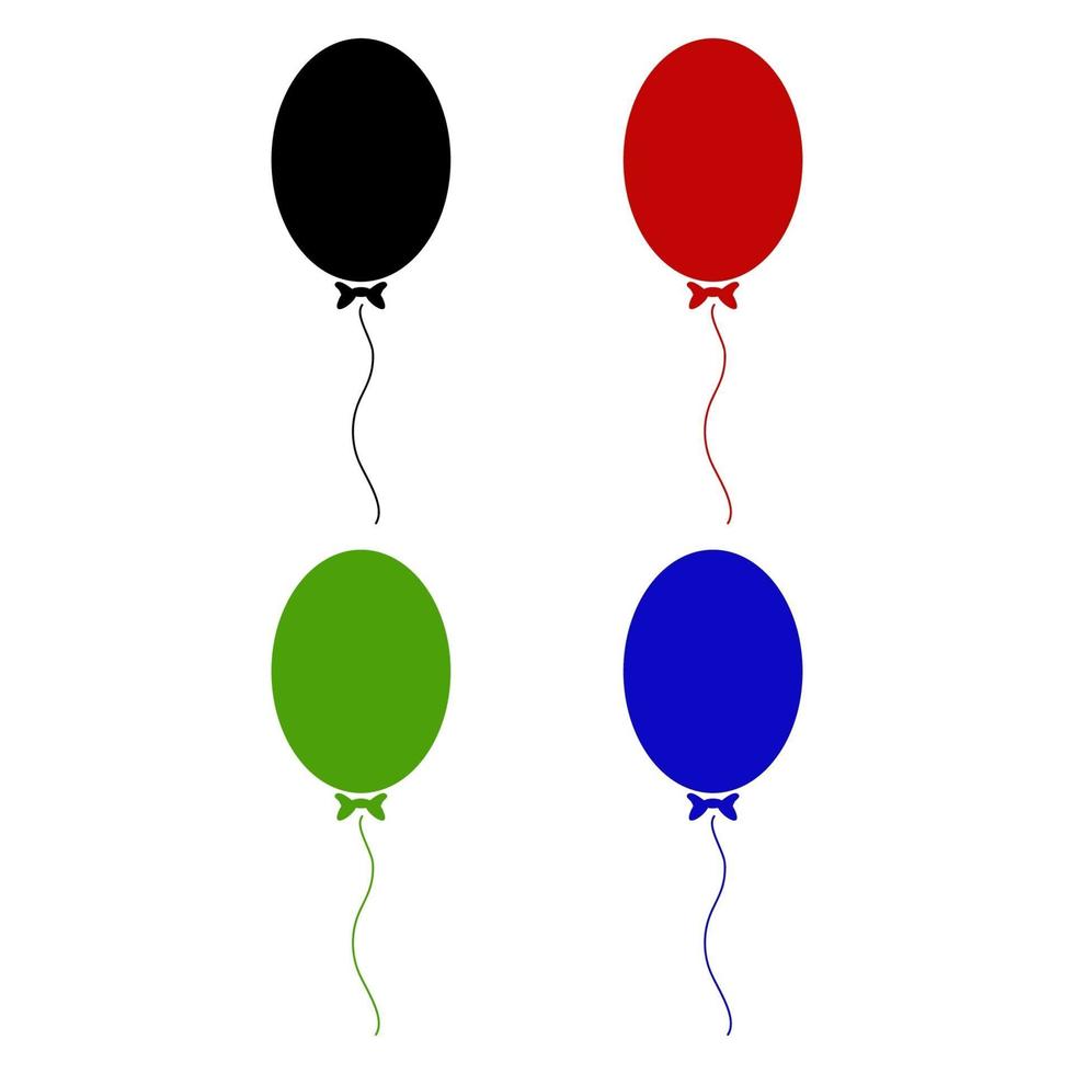 conjunto de globos sobre fondo blanco vector