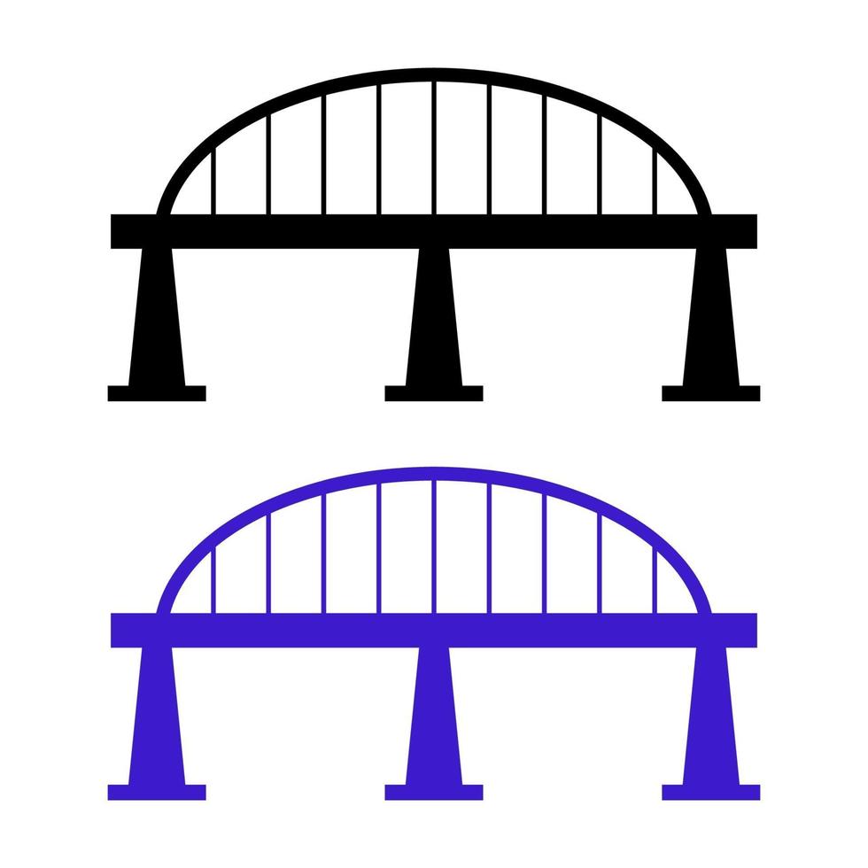 Bridge Set On White Background vector