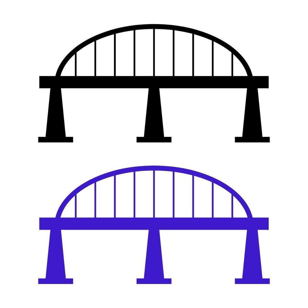 puente sobre fondo blanco vector