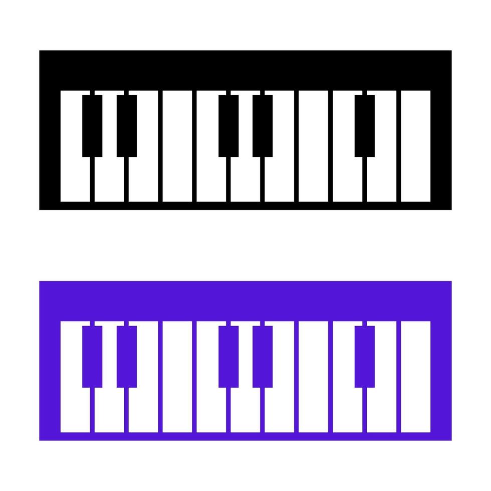 Piano Set On White Background vector