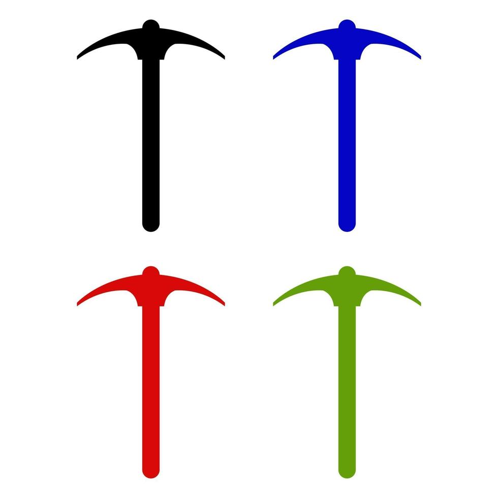Set Of Pickaxe On White Background vector