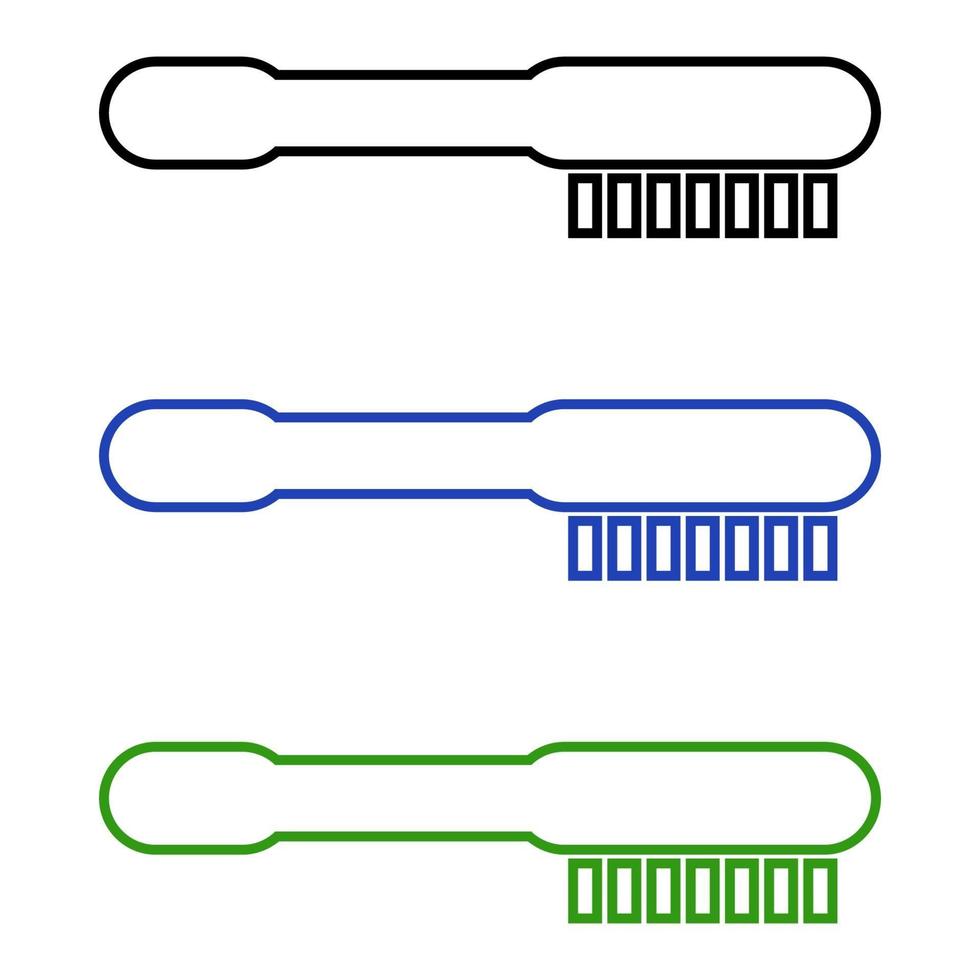 Comb Set On White Background vector