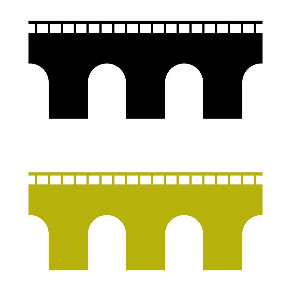 Bridge Set On White Background vector