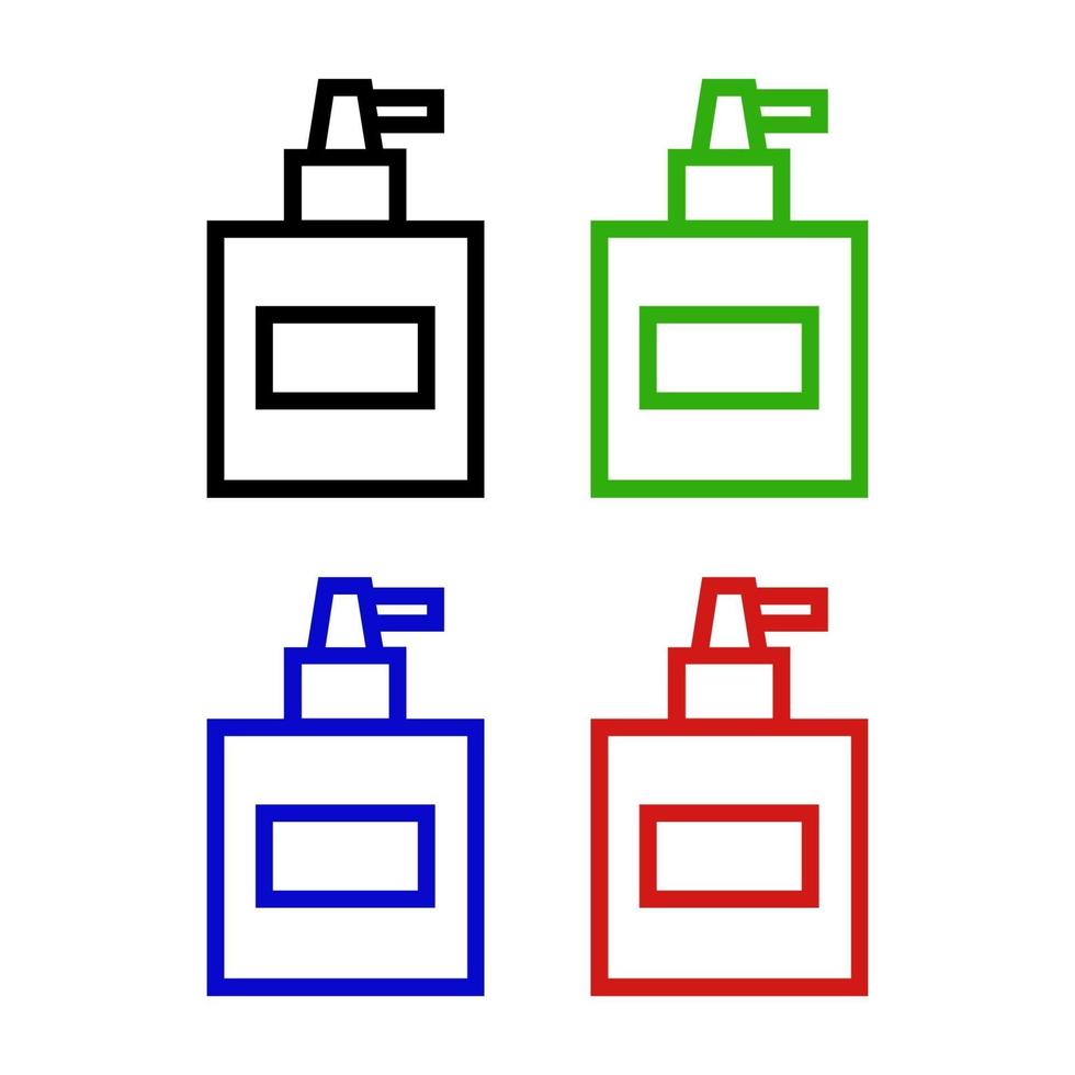 Perfume Set On White Background vector