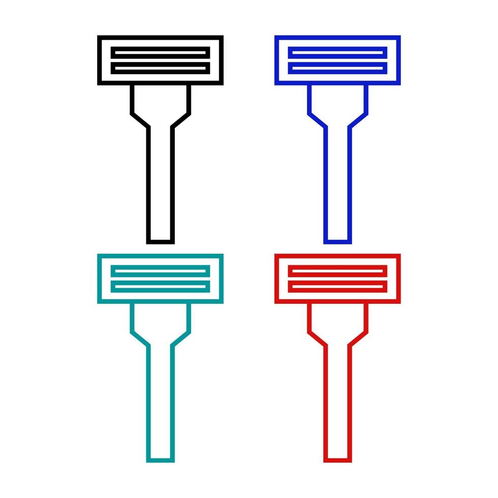 Set Of Razor On White Background vector