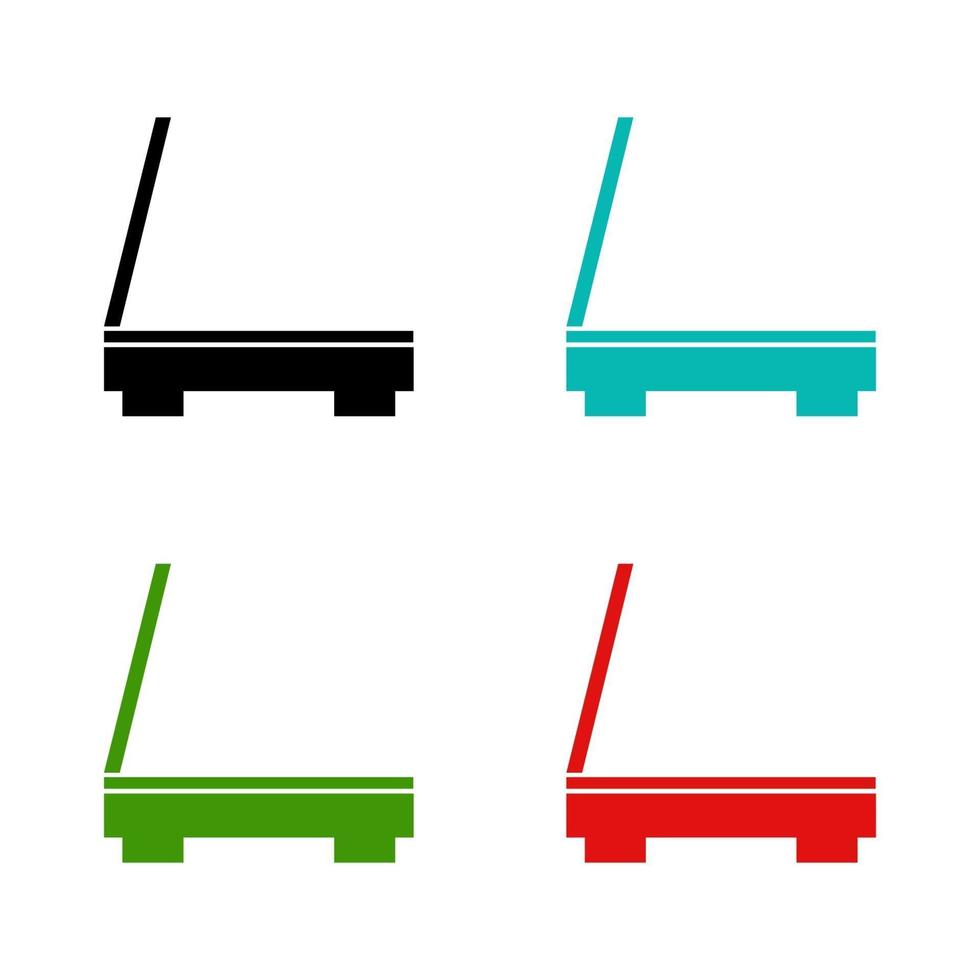 Set Of Scanners On White Background vector