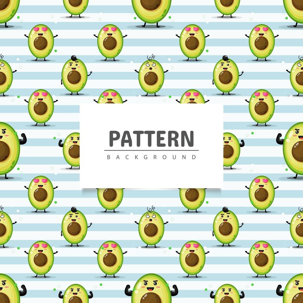 Avocado seamless pattern with expression vector