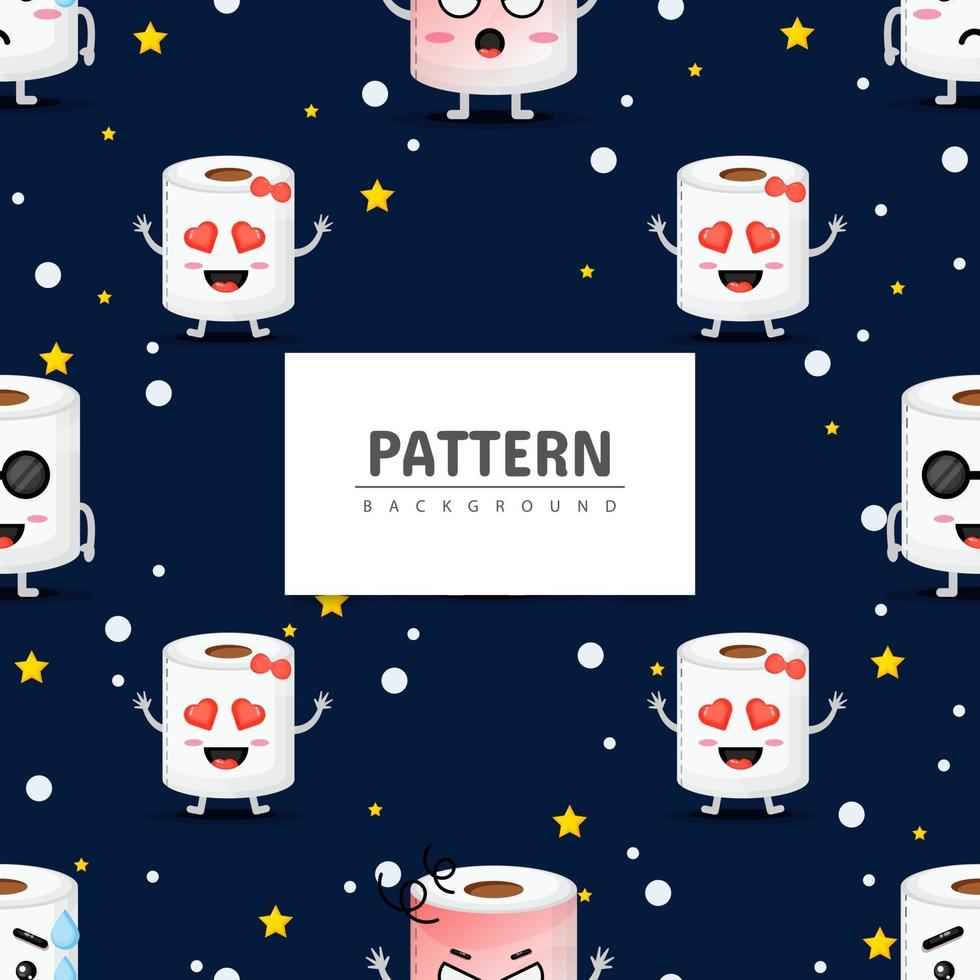 Seamless pattern toilet paper vector