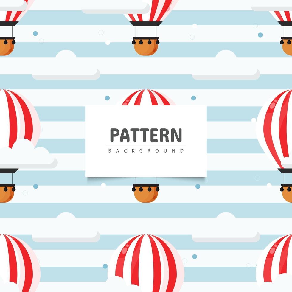 Seamless patterned hot air balloon design vector