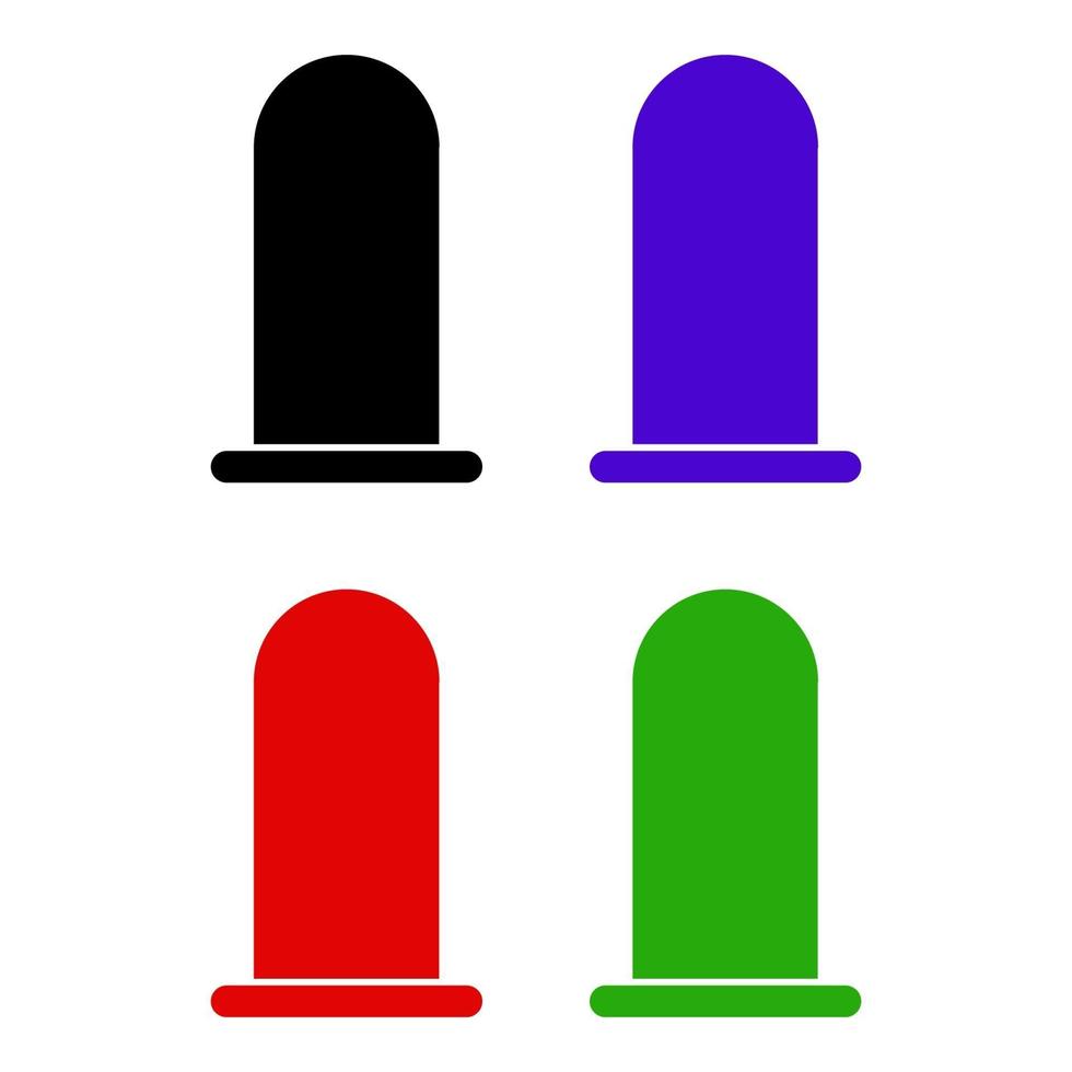 Condom Set On White Background vector