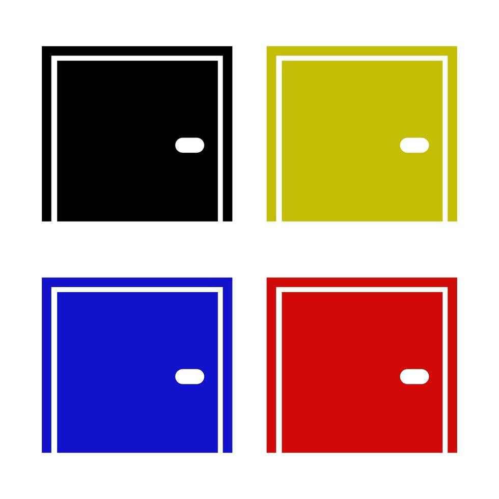 Door Set On White Background vector