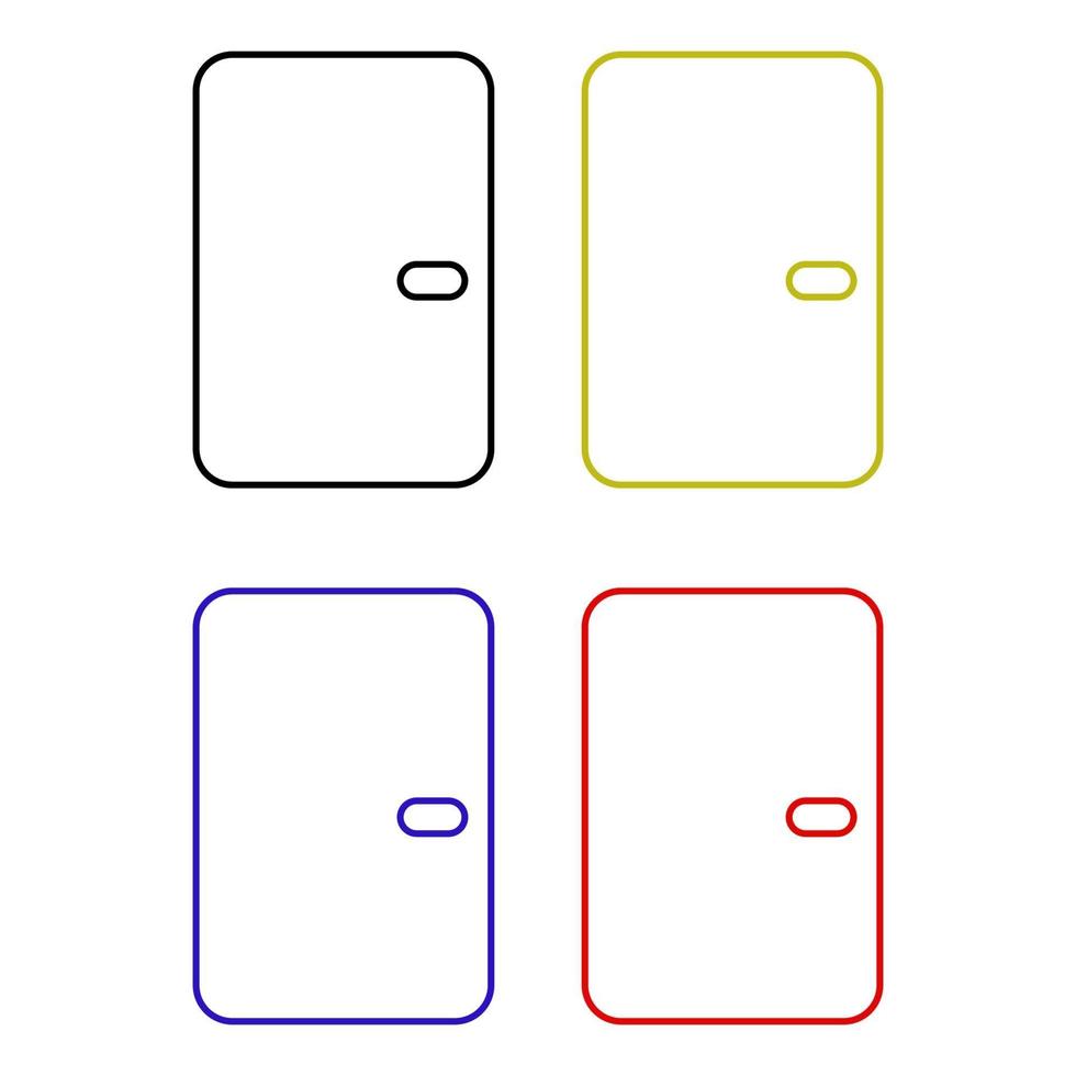 Door Set On White Background vector