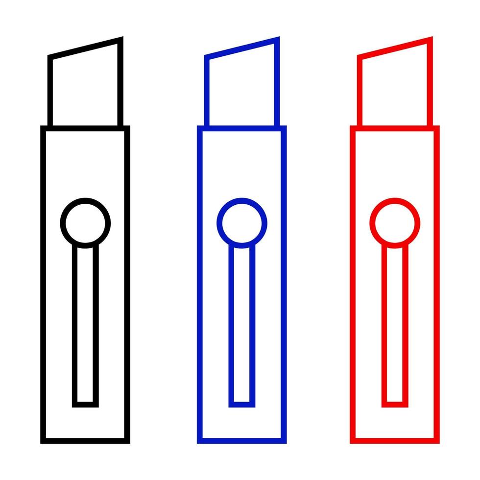 Juego de cuchillo sobre fondo blanco. vector