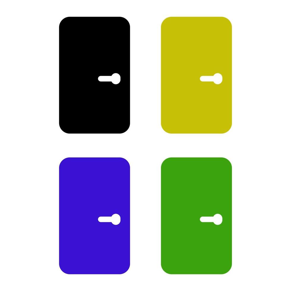 Door Set On White Background vector