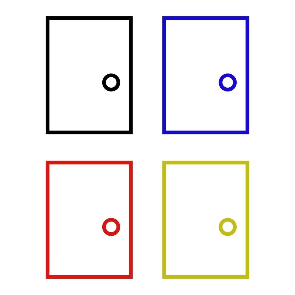 Door Set On White Background vector