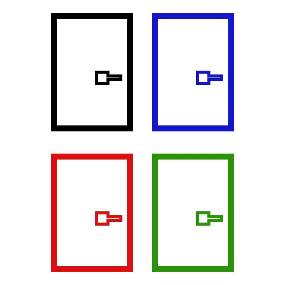 Door Set On White Background vector