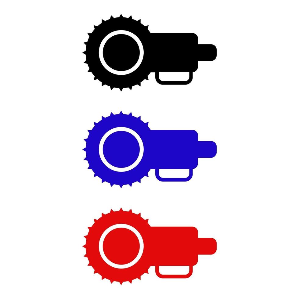 Set Of Electric Saw On White Background vector