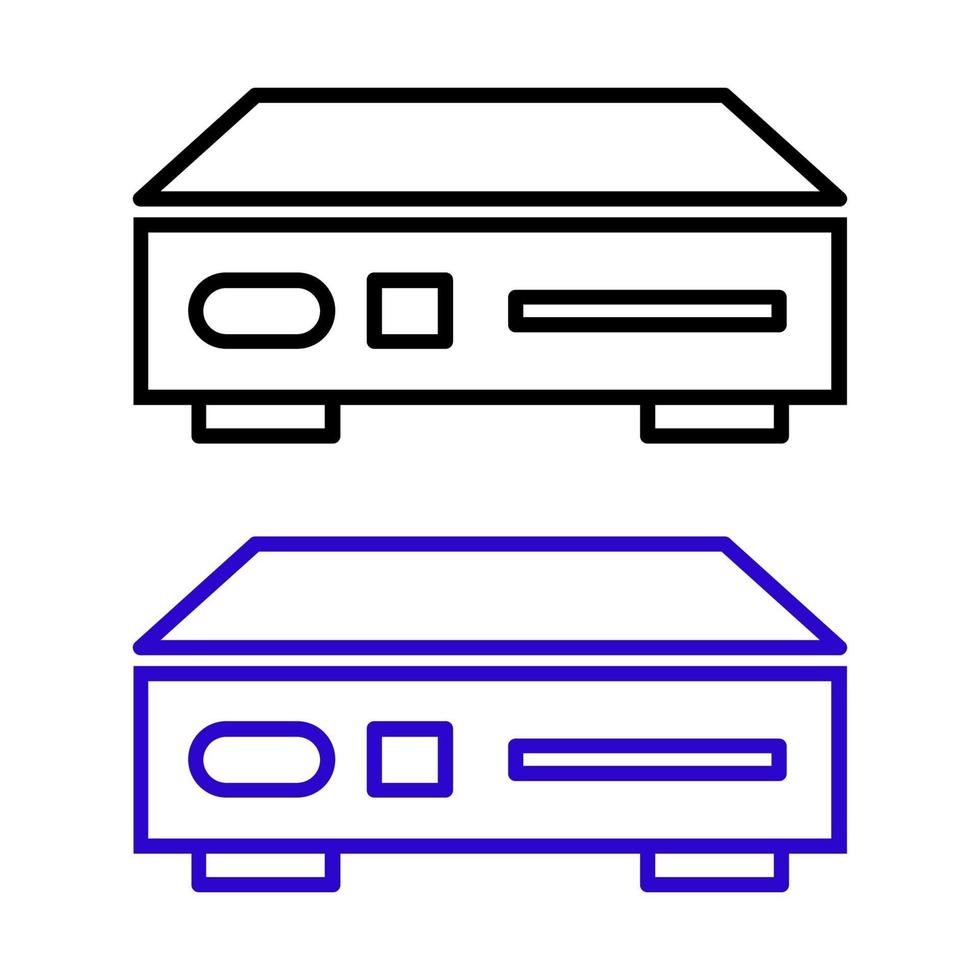 Set Of Dvd Player On White Background vector