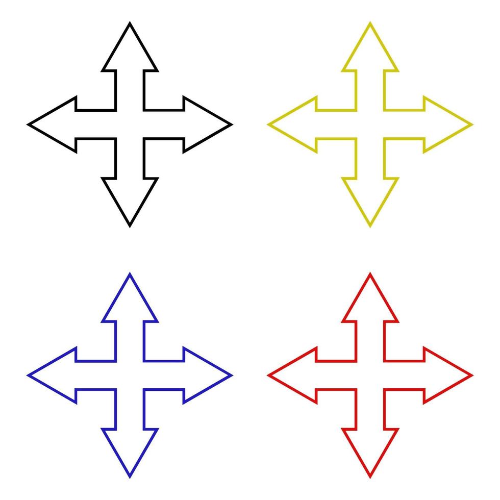 Arrow Set On White Background vector