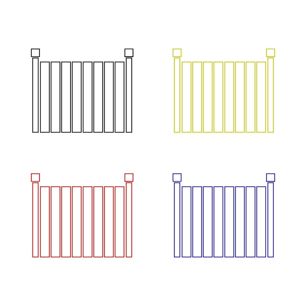 Gate Set On White Background vector