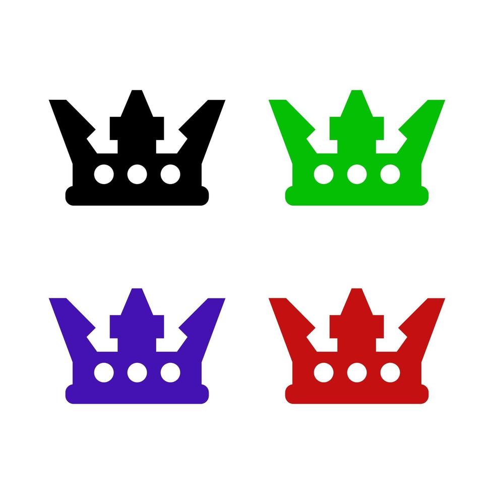 Crown Set On White Background vector