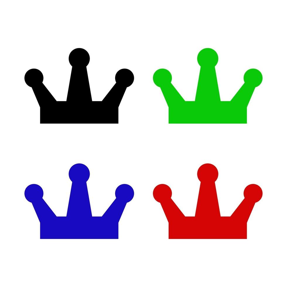 Crown Set On White Background vector