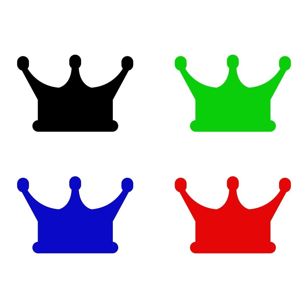 Crown Set On White Background vector