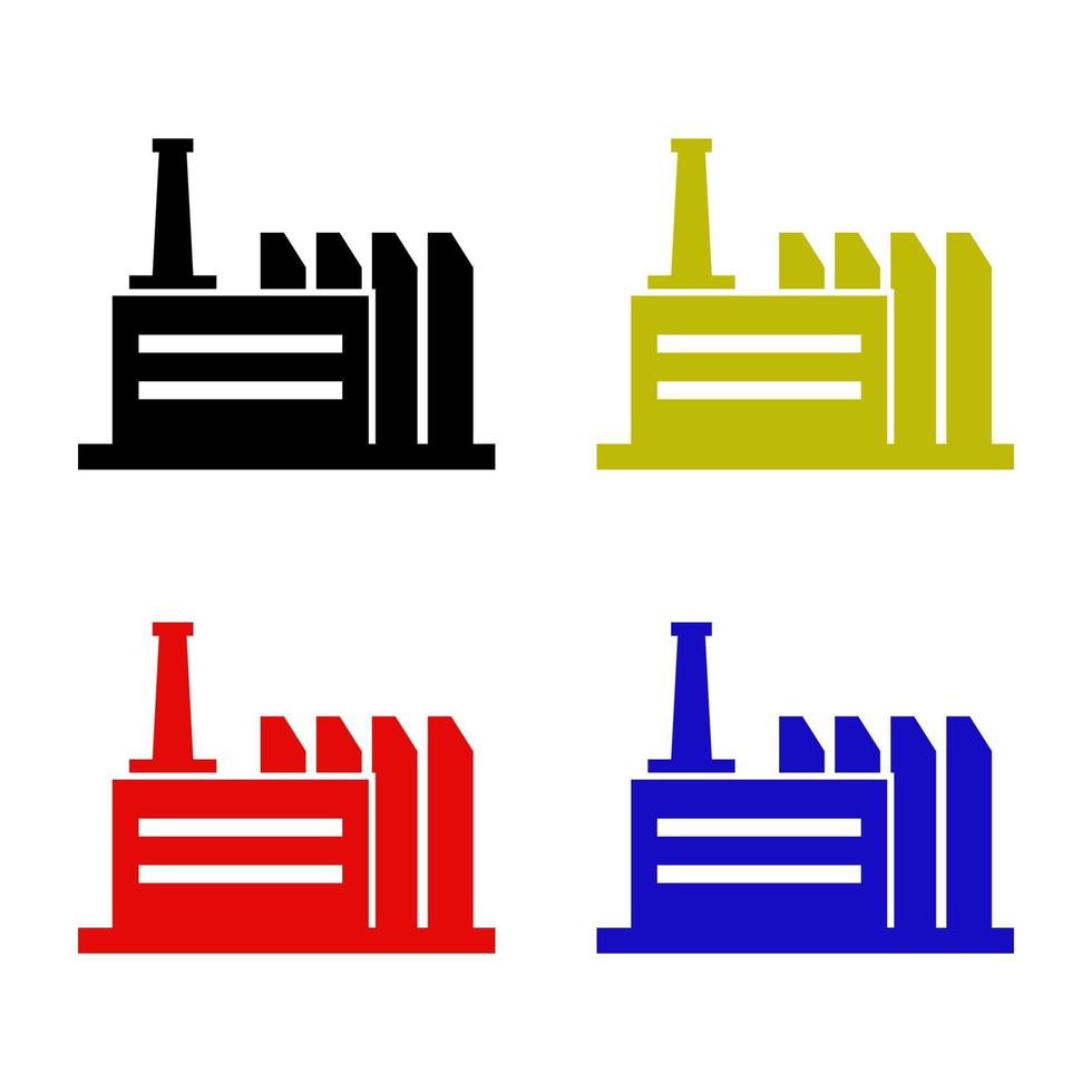 Industry Set On White Background vector