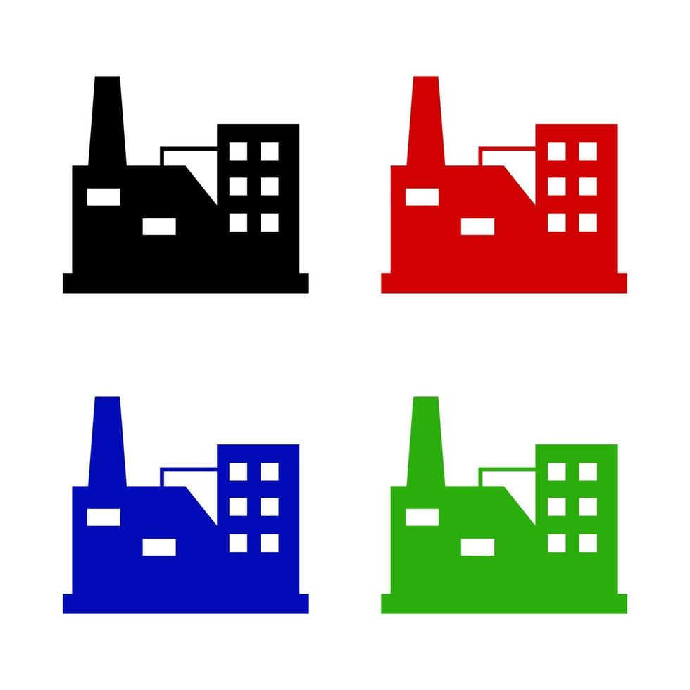 Industry Set On White Background vector