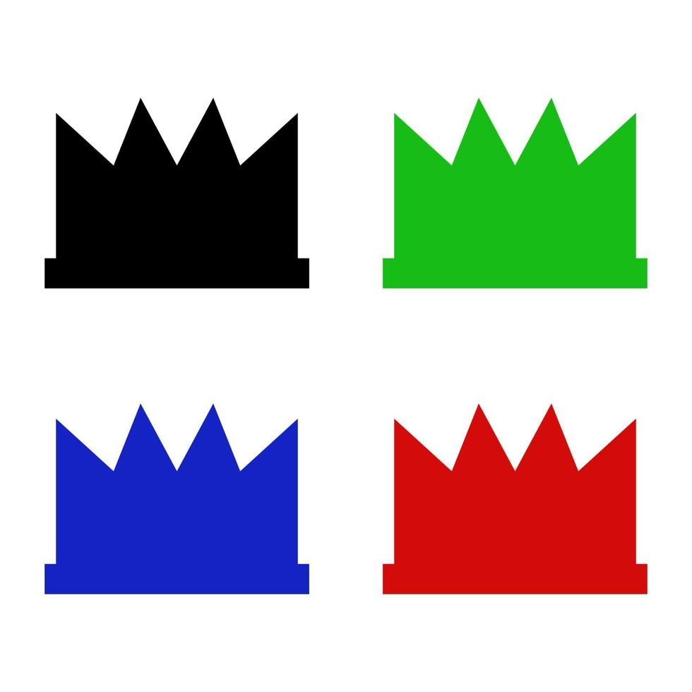 Crown Set On White Background vector